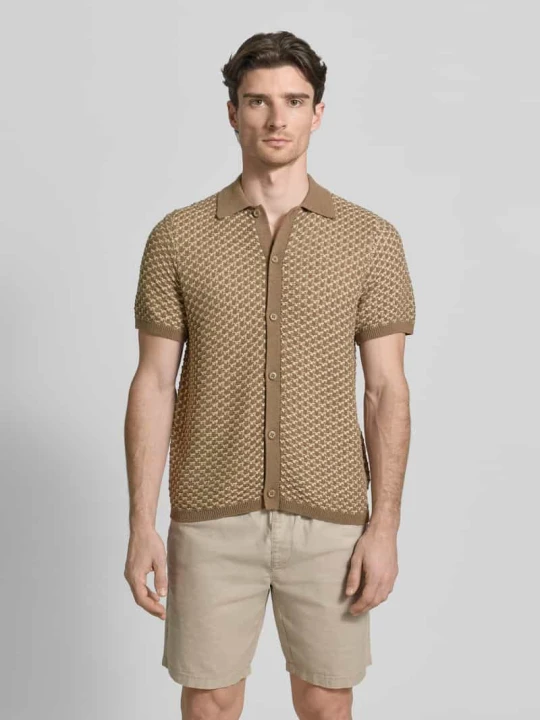 Zdjęcie produktu Koszula casualowa o kroju regular fit z listwą guzikową model 'RYDEN' Guess Beżowy