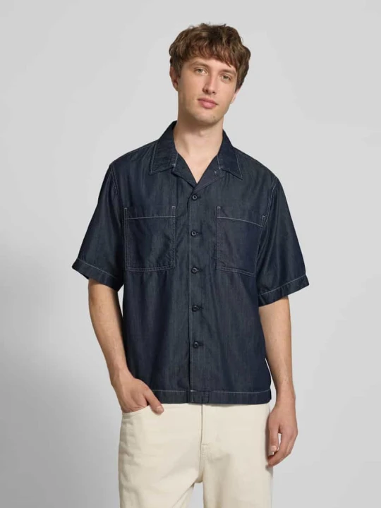 Zdjęcie produktu Koszula casualowa o kroju regular fit z mieszanka lyocellu model 'Bowling' G-Star Raw Ciemnoniebieski