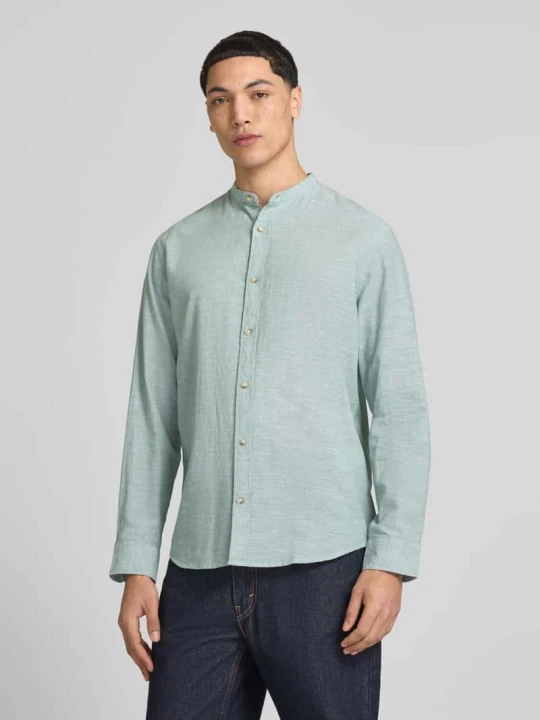 Zdjęcie produktu Koszula casualowa o kroju regular fit z mieszanki bawełny i lnu Jack&Jones Miętowy