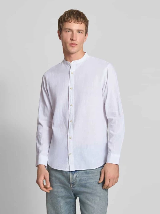 Zdjęcie produktu Koszula casualowa o kroju regular fit z mieszanki bawełny i lnu Jack&Jones Biały