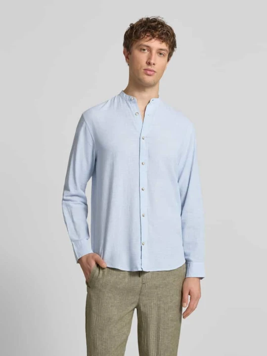 Zdjęcie produktu Koszula casualowa o kroju regular fit z mieszanki bawełny i lnu Jack&Jones Jasnoniebieski