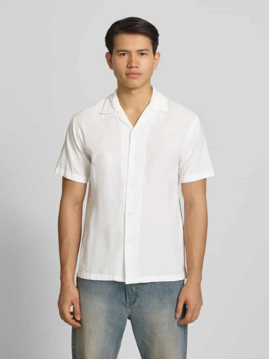 Zdjęcie produktu Koszula casualowa o kroju regular fit z mieszanki bawełny i lnu Jack&Jones Biały