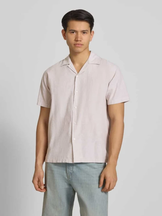 Zdjęcie produktu Koszula casualowa o kroju regular fit z mieszanki bawełny i lnu Jack&Jones Piaskowy