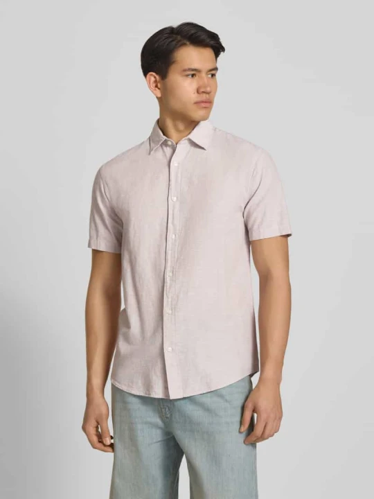 Zdjęcie produktu Koszula casualowa o kroju regular fit z mieszanki bawełny i lnu Jack&Jones Piaskowy