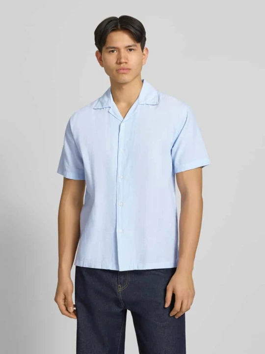 Zdjęcie produktu Koszula casualowa o kroju regular fit z mieszanki bawełny i lnu Jack&Jones Jasnoniebieski