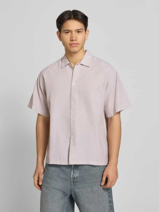 Zdjęcie produktu Koszula casualowa o kroju regular fit z mieszanki bawełny i lnu Jack&Jones Piaskowy