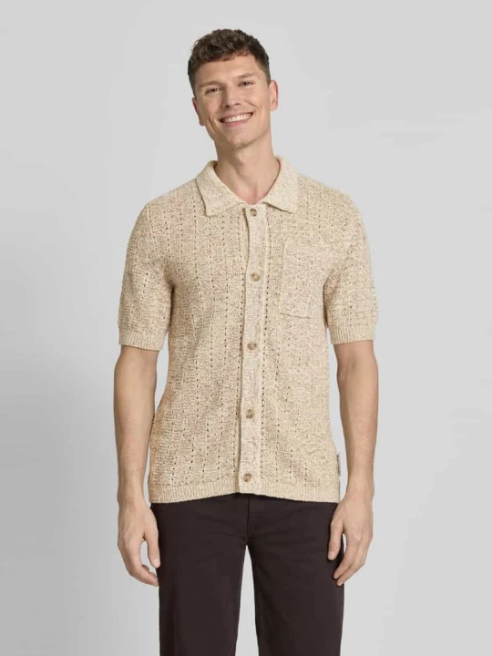 Zdjęcie produktu Koszula casualowa o kroju regular fit z mieszanki bawełny i lnu Marc O'Polo Złamany biały
