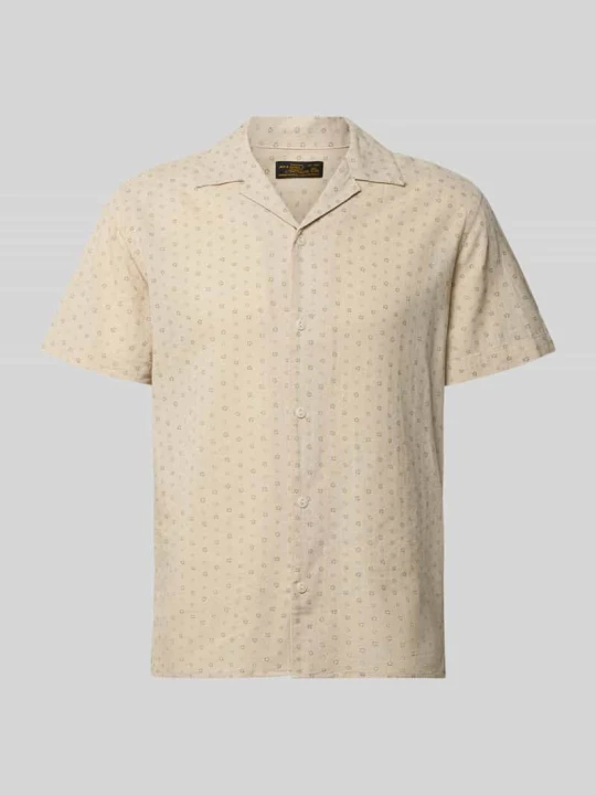 Zdjęcie produktu Koszula casualowa o kroju regular fit z mieszanki bawełny i lnu model 'SUMMER' Jack&Jones Beżowy