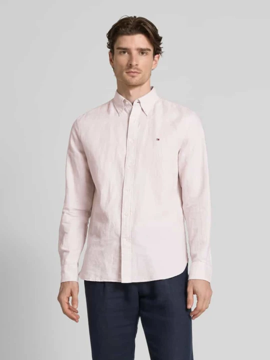 Zdjęcie produktu Koszula casualowa o kroju regular fit z mieszanki bawełny i lnu Tommy Hilfiger Beżowy
