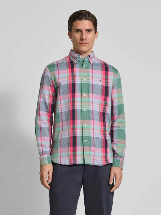 Zdjęcie produktu Koszula casualowa o kroju regular fit z mieszanki bawełny i lnu Tommy Hilfiger Czerwony