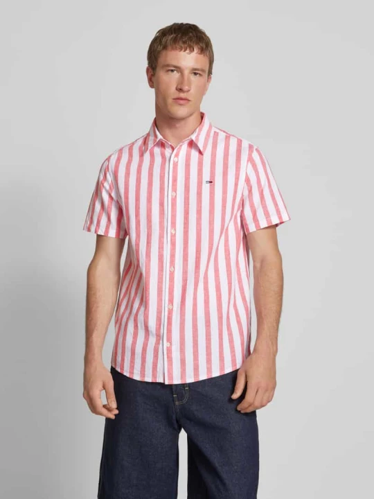 Zdjęcie produktu Koszula casualowa o kroju regular fit z mieszanki bawełny i lnu Tommy Jeans Złamany biały