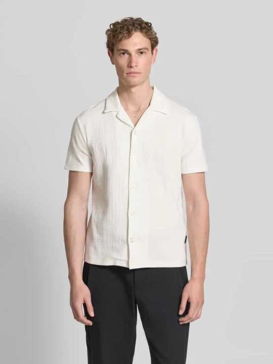 Zdjęcie produktu koszula casualowa o kroju regular fit z mieszanki bawełny model '11 FILIP' Strellson Złamany biały
