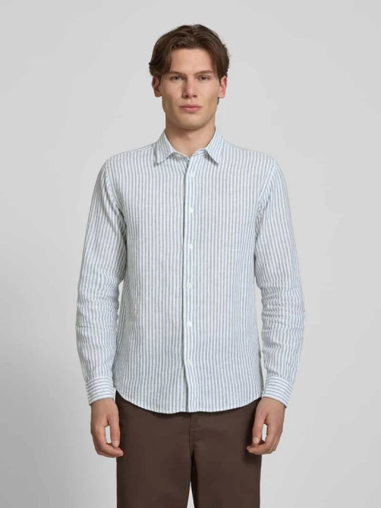 Zdjęcie produktu Koszula casualowa o kroju regular fit z mieszanki lnu i bawełny model 'CAIDEN' Only & Sons Jasnozielony
