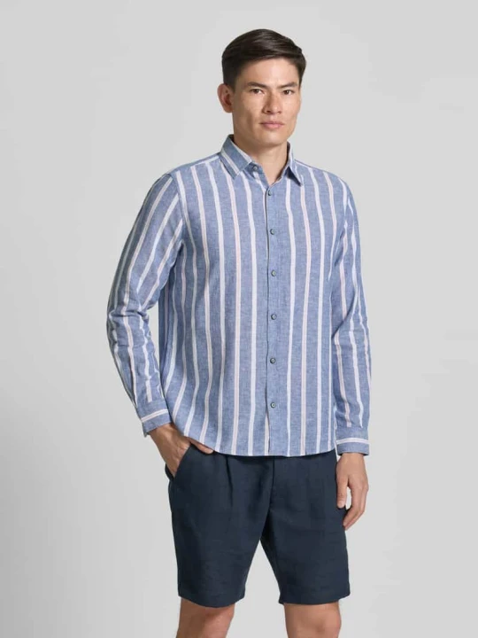 Zdjęcie produktu Koszula casualowa o kroju regular fit z mieszanki lnu i bawełny s.Oliver Jasnoniebieski