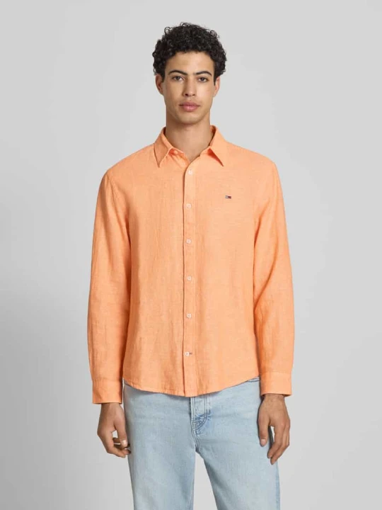 Zdjęcie produktu Koszula casualowa o kroju regular fit z mieszanki lnu i bawełny Tommy Jeans Pomarańczowy