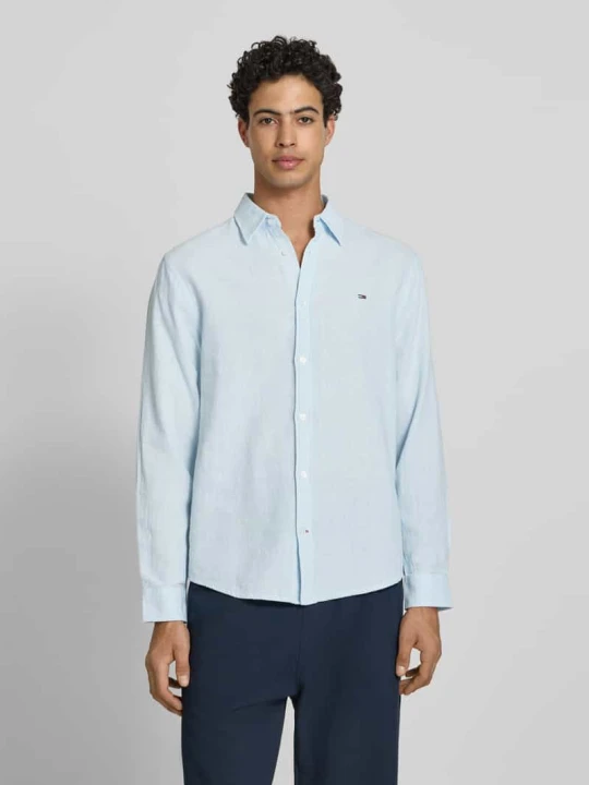 Zdjęcie produktu Koszula casualowa o kroju regular fit z mieszanki lnu i bawełny Tommy Jeans Jasnoniebieski