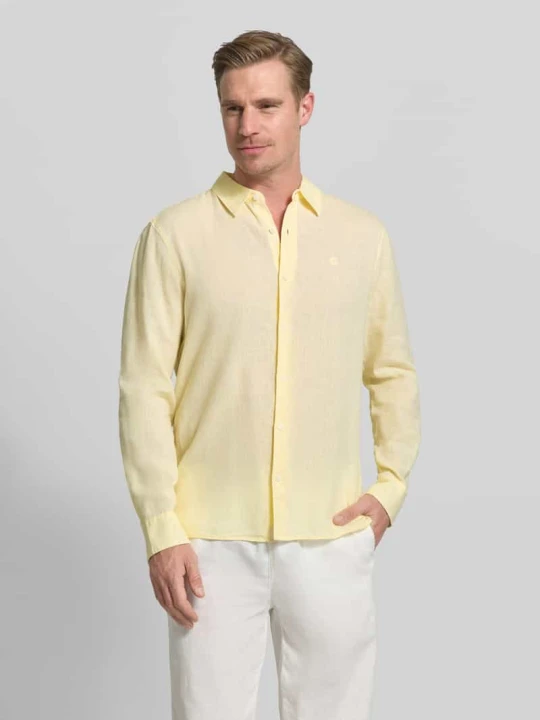 Zdjęcie produktu Koszula casualowa o kroju regular fit z mieszanki lnu i lyocellu Calvin Klein Jasnożółty