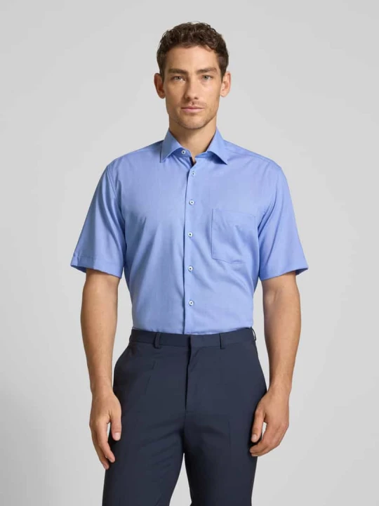 Zdjęcie produktu Koszula casualowa o kroju regular fit z mieszanki lyocellu Eterna Królewski niebieski