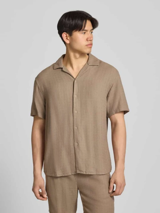 Zdjęcie produktu Koszula casualowa o kroju regular fit z mieszanki wiskozy i lnu model 'LATHAM' Only & Sons