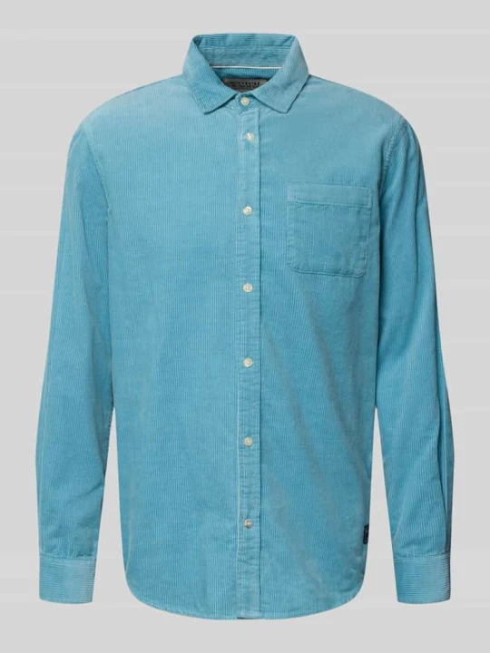 Zdjęcie produktu Koszula casualowa o kroju regular fit z naszywką z logo model 'CORDUROY' Scotch & Soda Turkusowy