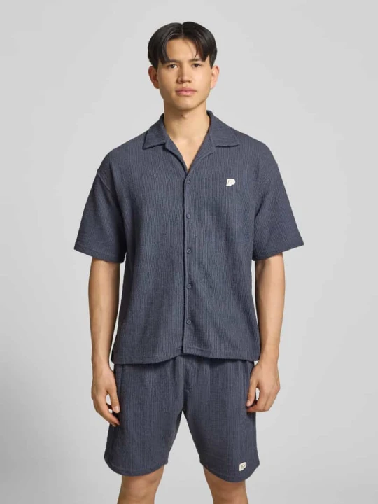 Zdjęcie produktu Koszula casualowa o kroju regular fit z naszywką z logo model 'LIBCO' Pegador Granatowy