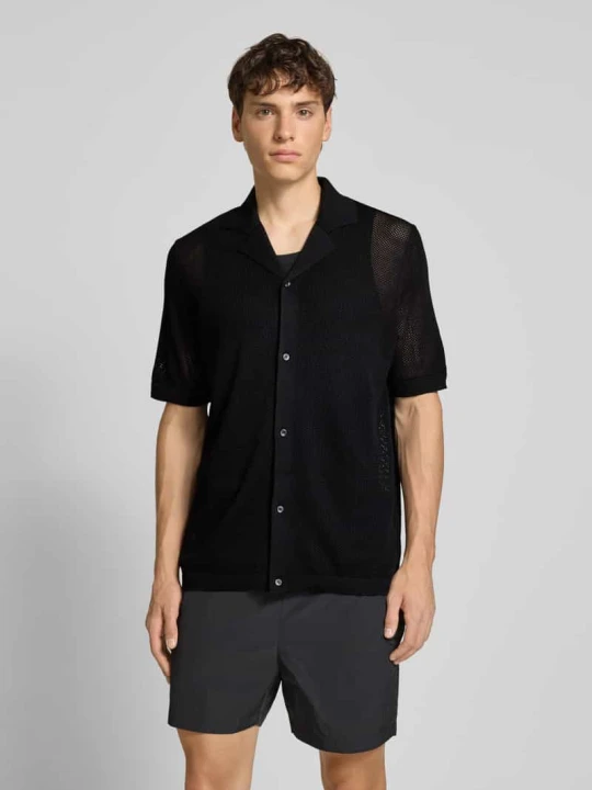 Zdjęcie produktu Koszula casualowa o kroju regular fit z półprzezroczystego materiału Calvin Klein Czarny