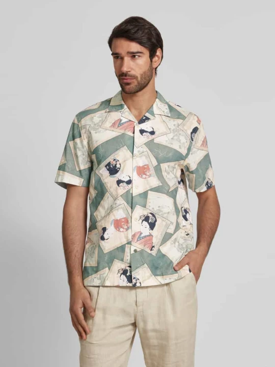 Zdjęcie produktu Koszula casualowa o kroju regular fit z rękawem o dł. 1/2 Colours & Sons Miętowy