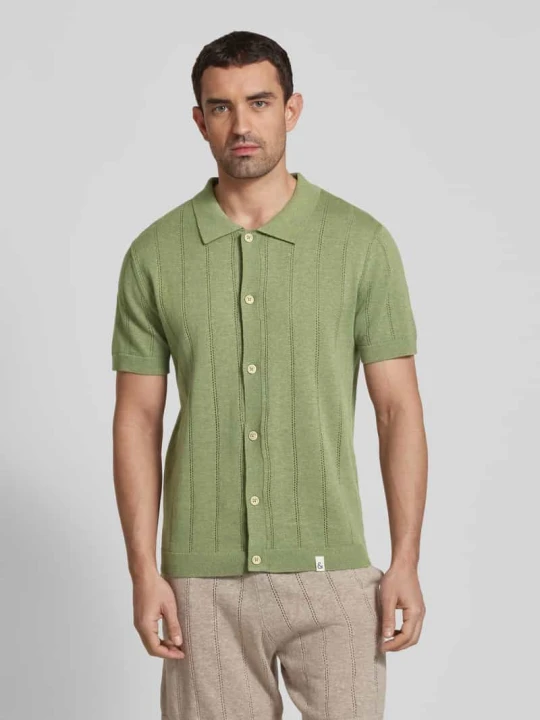 Zdjęcie produktu Koszula casualowa o kroju regular fit z rękawem o dł. 1/2 Colours & Sons Zielony