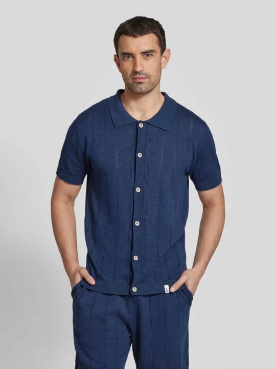 Zdjęcie produktu Koszula casualowa o kroju regular fit z rękawem o dł. 1/2 Colours & Sons Granatowy