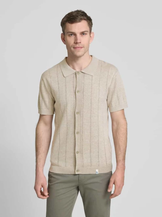 Zdjęcie produktu Koszula casualowa o kroju regular fit z rękawem o dł. 1/2 Colours & Sons Beżowy