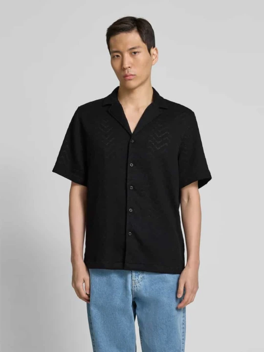 Zdjęcie produktu Koszula casualowa o kroju regular fit z rękawem o dł. 1 / 2 model ‘Carlo’ Strellson Czarny