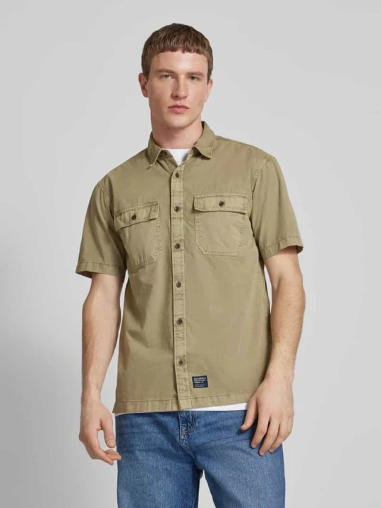 Zdjęcie produktu Koszula casualowa o kroju regular fit z rękawem o dł. 1 / 2 model ‘Military’ Superdry Camel