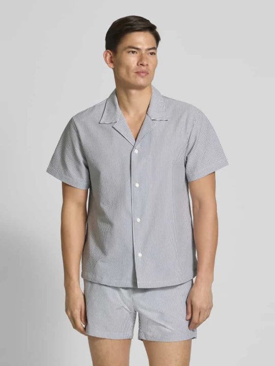 Zdjęcie produktu Koszula casualowa o kroju regular fit z rękawem o dł. 1/2 model ‘Velvetfish’ Boss Granatowy