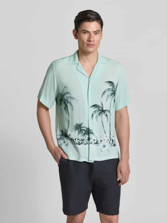 Zdjęcie produktu Koszula casualowa o kroju regular fit z wiskozy model 'RAYER_M' Boss Turkusowy