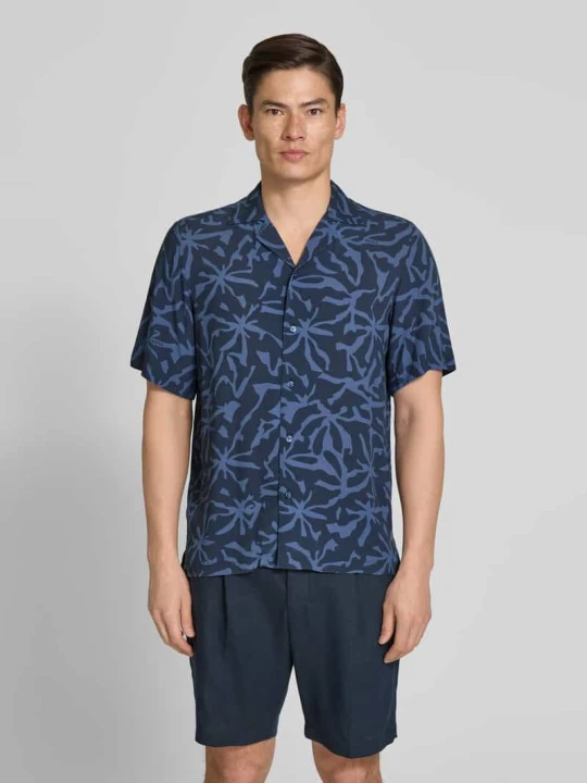Zdjęcie produktu Koszula casualowa o kroju regular fit z wiskozy model 'RAYER_M' Boss Granatowy