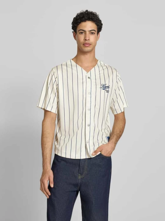 Zdjęcie produktu Koszula casualowa o kroju regular fit z wyhaftowanym logo Karl Kani Biały