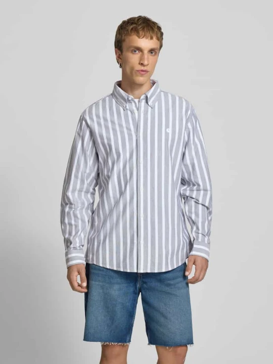 Zdjęcie produktu koszula casualowa o kroju regular fit z wyhaftowanym logo model 'Deven' Carhartt WIP Czarny