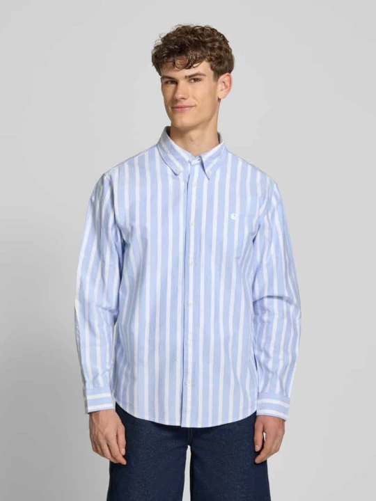 Zdjęcie produktu koszula casualowa o kroju regular fit z wyhaftowanym logo model 'Deven' Carhartt WIP Jasnoniebieski