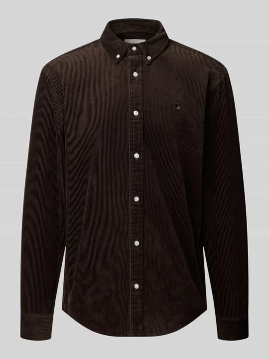 Zdjęcie produktu koszula casualowa o kroju regular fit z wyhaftowanym logo model 'MADISON' Carhartt WIP Ciemnobrązowy
