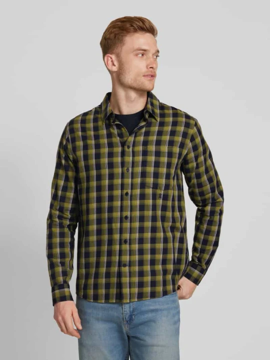 Zdjęcie produktu Koszula casualowa o kroju regular fit z wyhaftowanym logo model ‘NOAAMOS’ ARMEDANGELS Jabłkowozielony