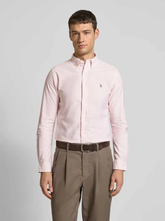 Zdjęcie produktu Koszula casualowa o kroju slim fit z wyhaftowanym logo Polo Ralph Lauren Różowawy