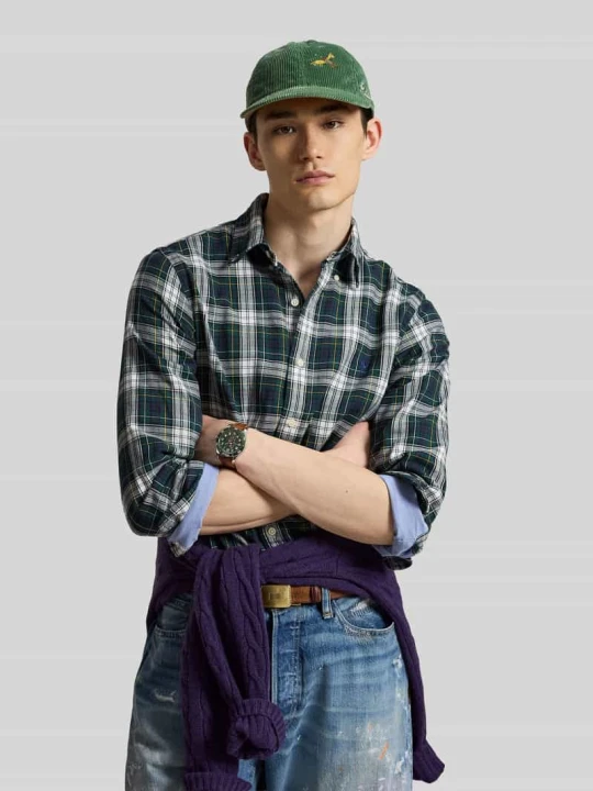 Zdjęcie produktu Koszula casualowa o kroju regular fit z wyhaftowanym logo Polo Ralph Lauren Granatowy