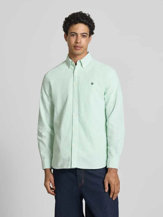 Zdjęcie produktu Koszula casualowa o kroju regular fit z wyhaftowanym logo Superdry Zielony