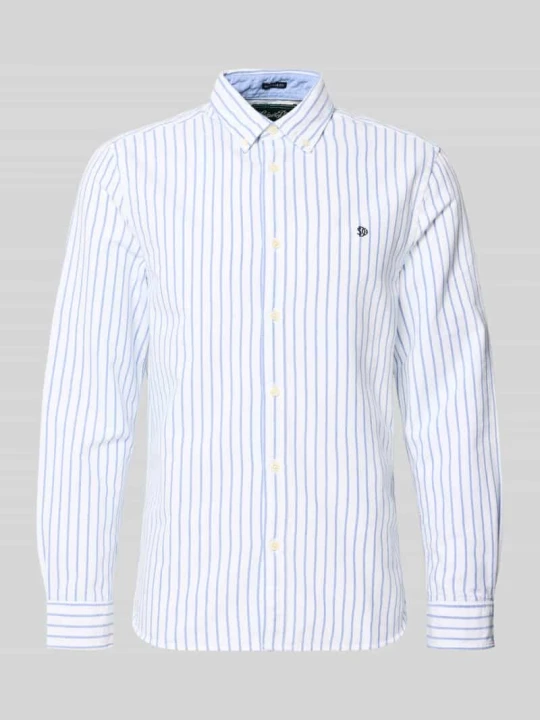 Zdjęcie produktu Koszula casualowa o kroju regular fit z wyhaftowanym logo Superdry Turkusowy
