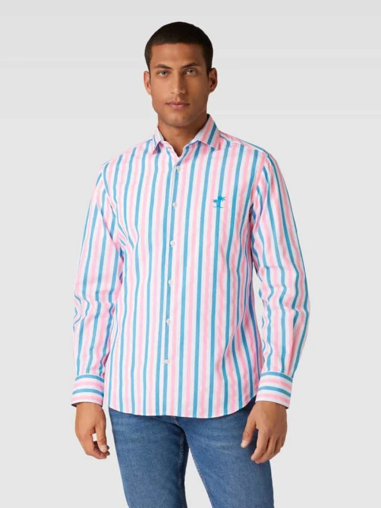 Zdjęcie produktu Koszula casualowa o kroju regular fit ze wzorem w paski model ‘PAMPLONA’ MC2 Saint Barth Niebieski