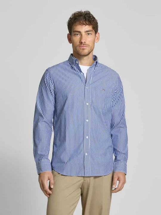 Zdjęcie produktu Koszula casualowa o kroju regular fit ze wzorem w paski model ‘POPLIN’ Gant Niebieski
