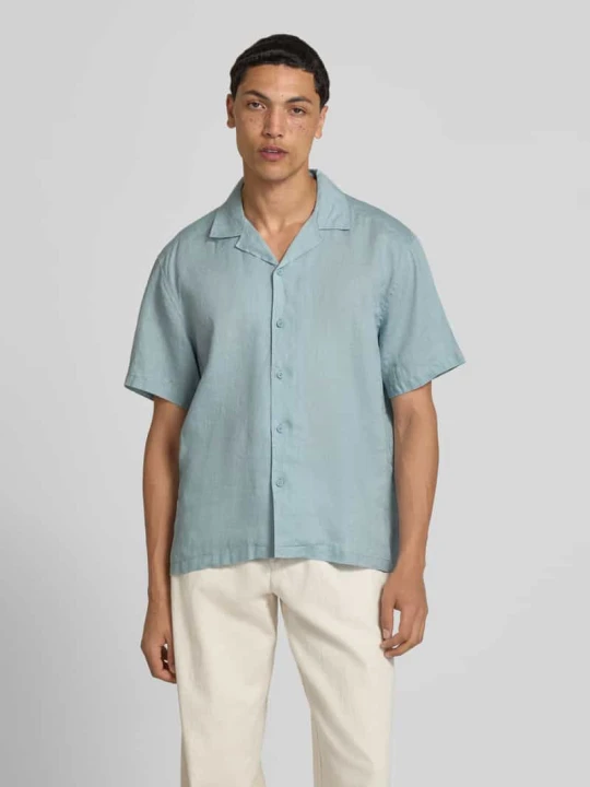Zdjęcie produktu Koszula casualowa o kroju relaxed fit z czystego lnu model 'FLYNN' Only & Sons Morski