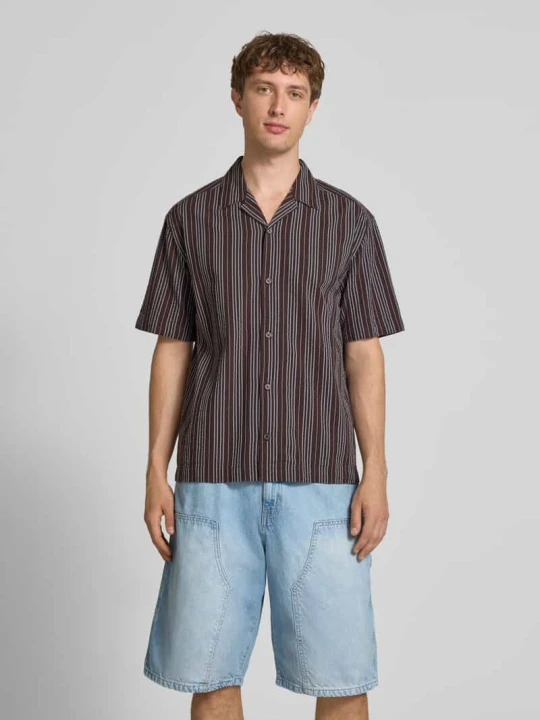Zdjęcie produktu Koszula casualowa o kroju relaxed fit z czystej bawełny model 'CRUZ' Only & Sons Ciemnobrązowy