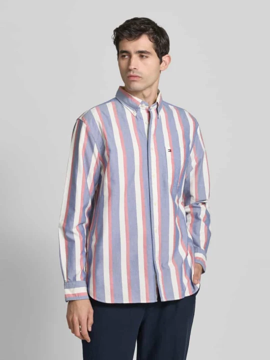 Zdjęcie produktu Koszula casualowa o kroju relaxed fit z czystej Bawełna Model 'HERITAGE' Tommy Hilfiger Jeansowy niebieski