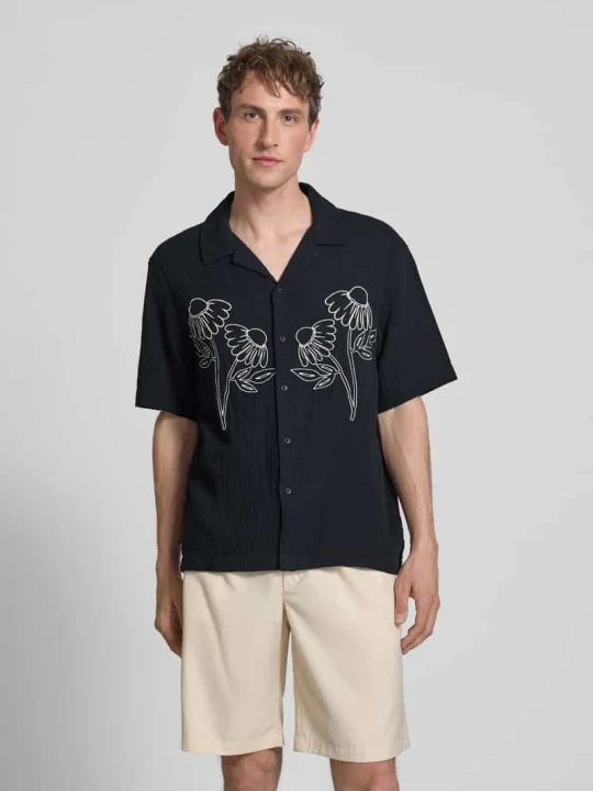 Zdjęcie produktu Koszula casualowa o kroju relaxed fit z czystej bawełny model 'JACKSON' Only & Sons Czarny